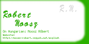 robert moosz business card